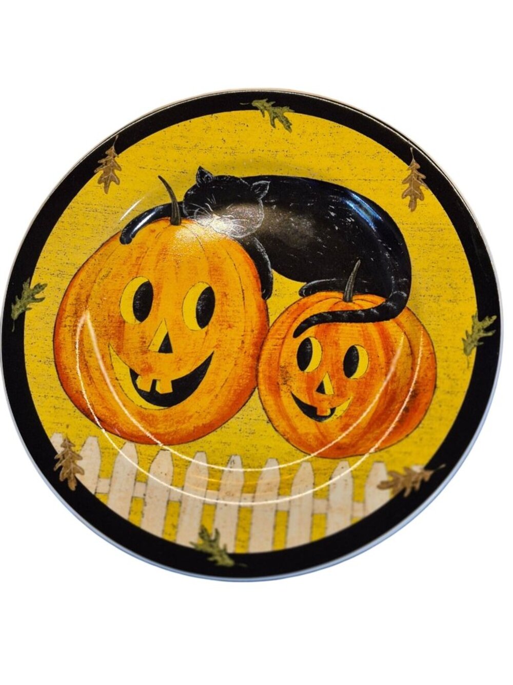 Pumpkin Dreams Ceramic Plate Warren Kimble 2000 Sakura by Oneida Halloween 10in
